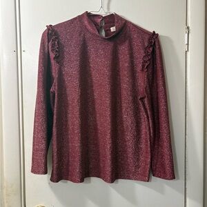 Versona Sparkling Maroon Long Sleeve Top
